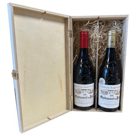 Chateau Fargueirol Chateauneuf du Pape in houten kist