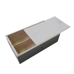 2 compartment luxury wooden wine box with sliding lid